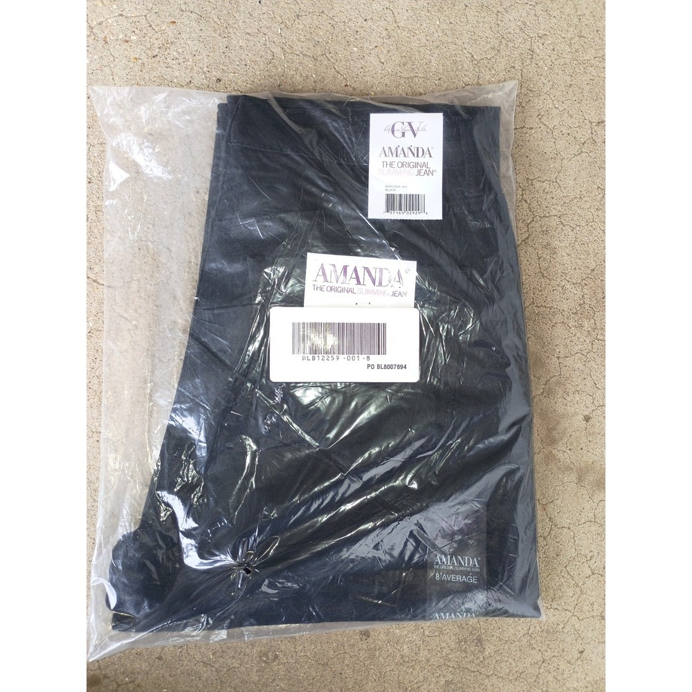 Gloria Vanderbilt Amanda Black 8‎ Average Nwt-package